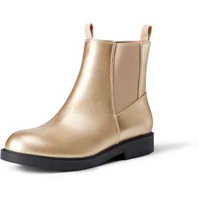 Amazon Essentials Stivaletti Chelsea Bambine e ragazze, Oro Finta Pelle, 36 EU Amazon Essentials Stivaletti Chelsea Bambine e ragazze, Oro Finta Pelle, 36 EU