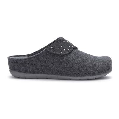 Scholl Bruges, pantofole da casa in lana e pelle scamosciata, Donna, Grigio scuro, 42 EU Scholl Bruges, pantofole da casa in lana e pelle scamosciata, Donna, Grigio scuro, 42 EU