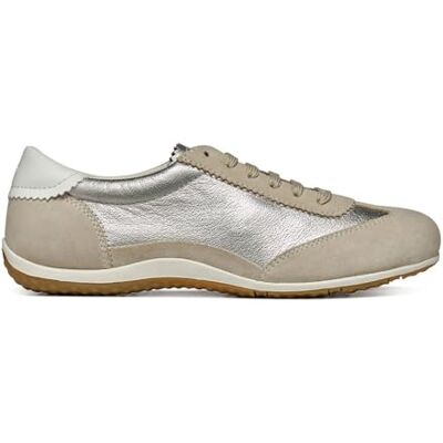 Geox D Vega A, Scarpe da Ginnastica Donna, Lt Taupe Lt Gold, 36 EU Geox D Vega A, Scarpe da Ginnastica Donna, Lt Taupe Lt Gold, 36 EU