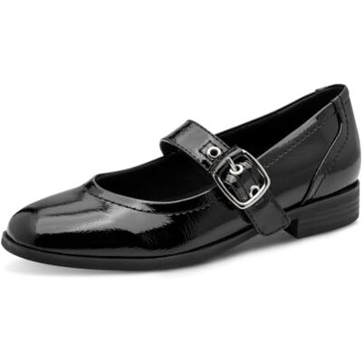 Jana Donna Ballerina Strap Vegan Black Patent 40 Jana Donna Ballerina Strap Vegan Black Patent 40