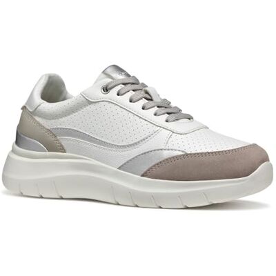 Geox D PLUMMERY B, Scarpe da Ginnastica Donna, White/Rock, 37 EU Geox D PLUMMERY B, Scarpe da Ginnastica Donna, White/Rock, 37 EU