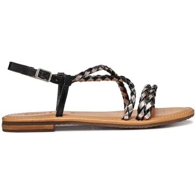 Geox Sandalo da donna D Sozy S A Flat Black/Leather, 36,5 EU Geox Sandalo da donna D Sozy S A Flat Black/Leather, 36,5 EU