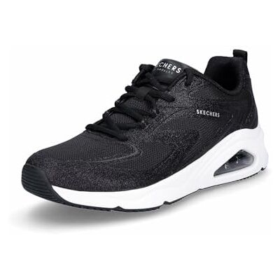 Skechers Donna Tres-Air Uno Glit-airyTRES-Air Uno Glit-Airy, Nero Glitter Hot Melt Mesh, 42 EU Skechers Donna Tres-Air Uno Glit-airyTRES-Air Uno Glit-Airy, Nero Glitter Hot Melt Mesh, 42 EU