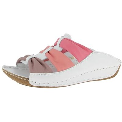 Andrea Conti Damen Pantolette, Mocassino Basso Donna, Bianco Rosso Multi, 42 EU Andrea Conti Damen Pantolette, Mocassino Basso Donna, Bianco Rosso Multi, 42 EU