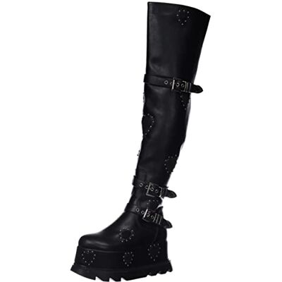 LAMODA Sonnet, Stivali sopra Il Ginocchio Donna, Black Black Heart, 40 EU LAMODA Sonnet, Stivali sopra Il Ginocchio Donna, Black Black Heart, 40 EU