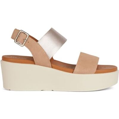 Geox Sandalo da donna D XAND 2.2S A Wedge Sandal, DK Skin/Champagne, 39 EU, Dk Skin Champagne, 39 EU Geox Sandalo da donna D XAND 2.2S A Wedge Sandal, DK Skin/Champagne, 39 EU, Dk Skin Champagne, 39 EU