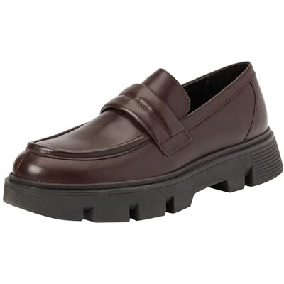 Geox Donna D Vilde C Moccasin, caffè Scuro, 37 EU Geox Donna D Vilde C Moccasin, caffè Scuro, 37 EU