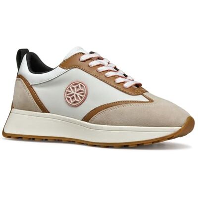Geox D Amabel A, Scarpe da Ginnastica Donna, Lt Taupe/White, 38 EU Geox D Amabel A, Scarpe da Ginnastica Donna, Lt Taupe/White, 38 EU