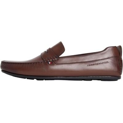 Tommy Hilfiger Core Hilfiger Leather Driver Fm0fm05790, Scarpe Uomo, Brown (Dark Mocha), 44 EU Tommy Hilfiger Core Hilfiger Leather Driver Fm0fm05790, Scarpe Uomo, Brown (Dark Mocha), 44 EU