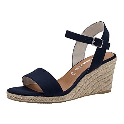 Tamaris Donna sandalo con zeppa blu 41 EU Tamaris Donna sandalo con zeppa blu 41 EU
