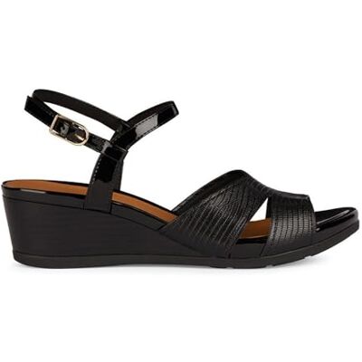 Geox Sandalo da donna D Marykarmen A Wedge, Nero, 37 EU Geox Sandalo da donna D Marykarmen A Wedge, Nero, 37 EU