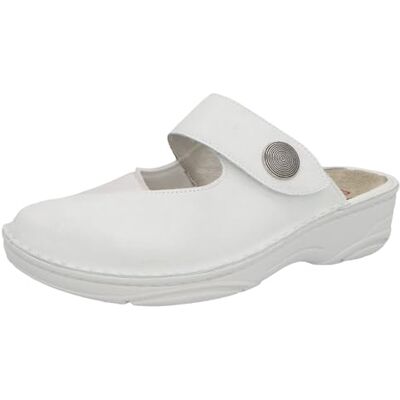 Berkemann Heliane, Ciabatte Donna, Pelle Goffrata Bianca Elasticizzata, 38 EU Berkemann Heliane, Ciabatte Donna, Pelle Goffrata Bianca Elasticizzata, 38 EU
