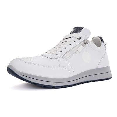 ARA Matteo, Scarpe da Ginnastica Uomo, Bianco Blu, 41 EU Larga ARA Matteo, Scarpe da Ginnastica Uomo, Bianco Blu, 41 EU Larga