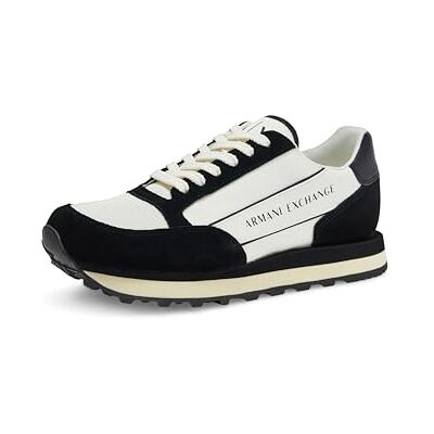 Armani Suede Bicolor Sneakers, Scarpe da ginnastica Uomo, Off White Black, 39.5 EU Armani Suede Bicolor Sneakers, Scarpe da ginnastica Uomo, Off White Black, 39.5 EU
