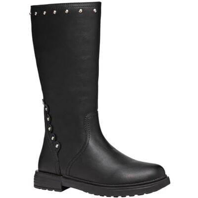 Geox J ECLAIR GIRL D Stivale a metà polpaccio, Black, Geox J ECLAIR GIRL D Stivale a metà polpaccio, Black,
