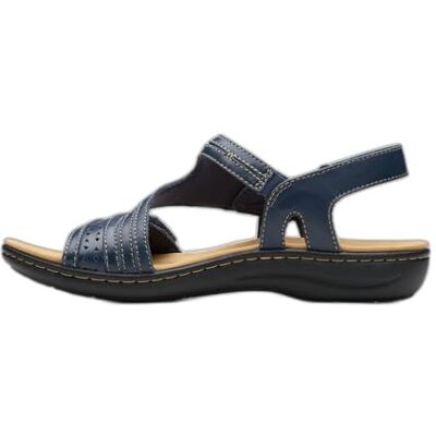 Clarks Sandali casual da donna, Pelle, blu navy, 36.5 EU Clarks Sandali casual da donna, Pelle, blu navy, 36.5 EU
