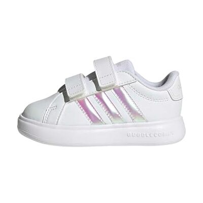 Adidas Unisex Bimbi 0-24 Grand Court 3.0 Bubble Infants Shoes, Ftwr White/Iridescent/Almost Pink, 25 EU Adidas Unisex Bimbi 0-24 Grand Court 3.0 Bubble Infants Shoes, Ftwr White/Iridescent/Almost Pink, 25 EU