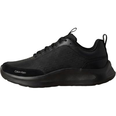 Calvin Klein Light Eva Runn Laceup AOP Hm0hm02343, Basso Top Uomo, Black (Triple Black), 41 EU Calvin Klein Light Eva Runn Laceup AOP Hm0hm02343, Basso Top Uomo, Black (Triple Black), 41 EU