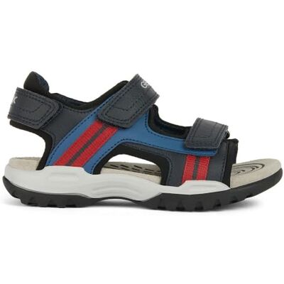 Geox Sandalo J Borealis Bambino, Blu navy, rosso, 11 UK Child Geox Sandalo J Borealis Bambino, Blu navy, rosso, 11 UK Child