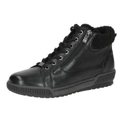 CAPRICE Sneakers alte da donna imbottite con cerniera idrorepellenti, Nero (Black Nappa), 37,5 EU CAPRICE Sneakers alte da donna imbottite con cerniera idrorepellenti, Nero (Black Nappa), 37,5 EU