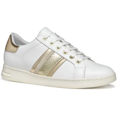Geox D Jaysen E, Scarpe da Ginnastica Donna, White/Lt Gold, 36 EU Geox D Jaysen E, Scarpe da Ginnastica Donna, White/Lt Gold, 36 EU