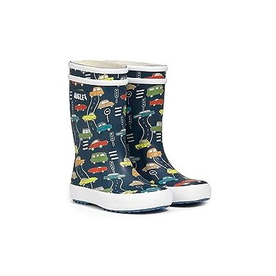 Aigle Lolly Pop Play2 Stivali da pioggia unisex per bambini, Auto, 34 EU Aigle Lolly Pop Play2 Stivali da pioggia unisex per bambini, Auto, 34 EU