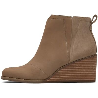 TOMS Women's Clare Ankle Boot, Dune Nubuck Leather Suede, 42 EU TOMS Women's Clare Ankle Boot, Dune Nubuck Leather Suede, 42 EU