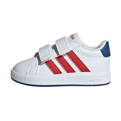 Adidas Unisex Bimbi 0-24 Grand Court 3.0 Infants Shoes, Ftwr White/Team Royal Blue/Better Scarlet, 24 EU Adidas Unisex Bimbi 0-24 Grand Court 3.0 Infants Shoes, Ftwr White/Team Royal Blue/Better Scarlet, 24 EU