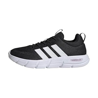 Adidas Donna Cloudfoam Flex Elastic Laces Shoes, Core Black/Zero Met./Almost Pink, 40 EU Adidas Donna Cloudfoam Flex Elastic Laces Shoes, Core Black/Zero Met./Almost Pink, 40 EU