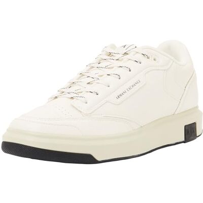 Armani Venice, Logo Tab On Sole, Scarpe da Ginnastica Uomo, Bianco Sporco, 43.5 EU Armani Venice, Logo Tab On Sole, Scarpe da Ginnastica Uomo, Bianco Sporco, 43.5 EU
