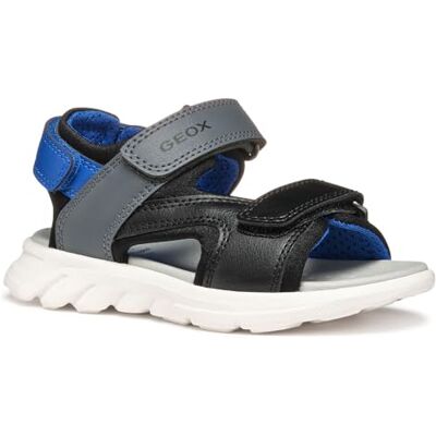 Geox J SANDAL AIRADYUM BO Sandalo Bambino, Black/Royal, Geox J SANDAL AIRADYUM BO Sandalo Bambino, Black/Royal,