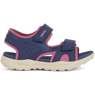 Geox J Vaniett Girl A, Sandalo, Navy Fuchsia, 33 EU Geox J Vaniett Girl A, Sandalo, Navy Fuchsia, 33 EU