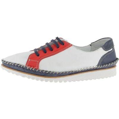 Andrea Conti Damen Schnürschuh, Scarpe con Lacci Donna, Bianco D Blu Rosso, 39 EU Andrea Conti Damen Schnürschuh, Scarpe con Lacci Donna, Bianco D Blu Rosso, 39 EU