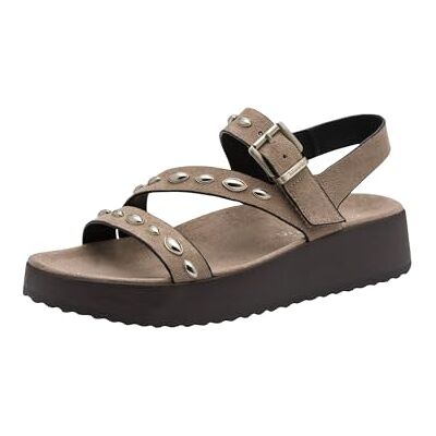 Tamaris Pantolette da donna con plantare con zeppa beige 37 EU Tamaris Pantolette da donna con plantare con zeppa beige 37 EU