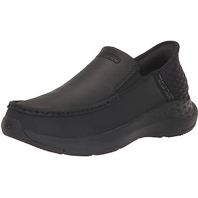 Skechers Uomo Parson Oswin Slip-In ALLENATRICE, Black Leather, 41 EU Skechers Uomo Parson Oswin Slip-In ALLENATRICE, Black Leather, 41 EU