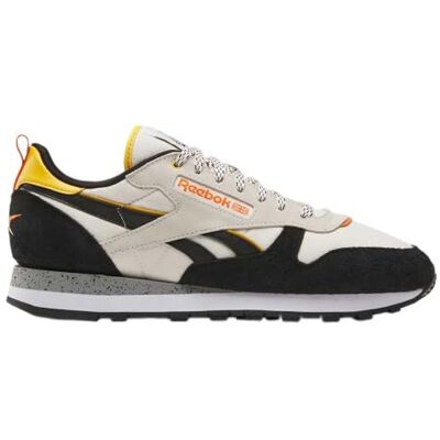 Reebok Classic Leather, Scarpe da Ginnastica Unisex Adulto, Alabaster/Black/Fiercegold, 36 EU Reebok Classic Leather, Scarpe da Ginnastica Unisex Adulto, Alabaster/Black/Fiercegold, 36 EU