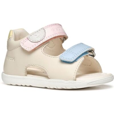 Geox B Sandal Macchia Gir, Sandali Bimba 0-24, Lt Ivory Lt Yellow, 22 EU Geox B Sandal Macchia Gir, Sandali Bimba 0-24, Lt Ivory Lt Yellow, 22 EU