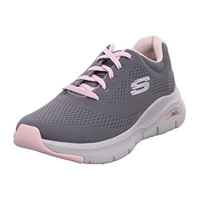 Skechers Arch Fit Big Appeal, Scarpe da Ginnastica Donna, Grigio Gray Knit Mesh Pink Trim, 36.5 EU Skechers Arch Fit Big Appeal, Scarpe da Ginnastica Donna, Grigio Gray Knit Mesh Pink Trim, 36.5 EU