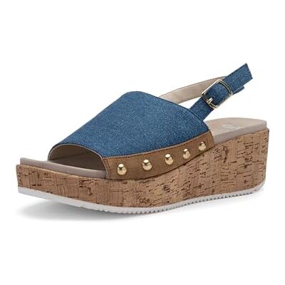 ARA Rimini, Sandali Donna, Cmel Blu Naturale, 36 EU ARA Rimini, Sandali Donna, Cmel Blu Naturale, 36 EU