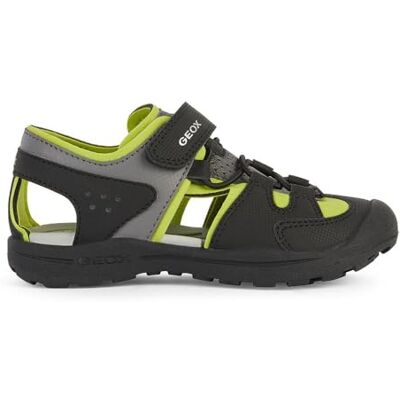 Geox J Vaniett Boy A, Sandalo Uomo, Nero Lime, 38 EU Geox J Vaniett Boy A, Sandalo Uomo, Nero Lime, 38 EU
