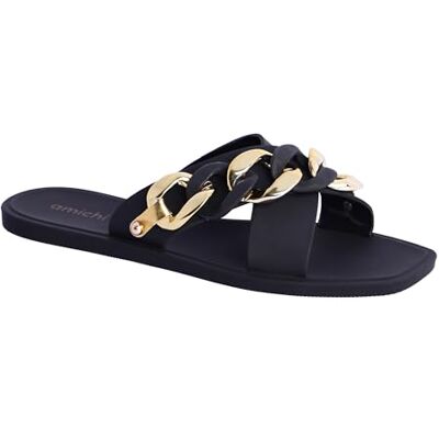 AMICHI Mujer – Chanclas para Playa Y Piscina-Sandalias Flip Flop de Goma con Suela Antideslizante Y Diseño Ligero, Donna-Infradito Spiaggia Sandali, Nero, 36 EU Larga AMICHI Mujer – Chanclas para Playa Y Piscina-Sandalias Flip Flop de Goma con Suela Antideslizante Y Diseño Ligero, Donna-Infradito Spiaggia Sandali, Nero, 36 EU Larga