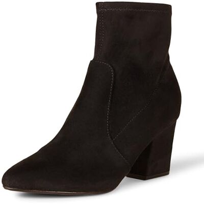 Amazon Essentials Stivaletto alla Caviglia Aderente ed Elasticizzato con Tacco Donna, Nero Micro Scamosciato, 42 EU Amazon Essentials Stivaletto alla Caviglia Aderente ed Elasticizzato con Tacco Donna, Nero Micro Scamosciato, 42 EU