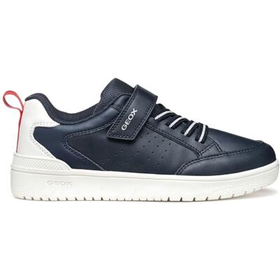 Geox J WASHIBA Boy A Scarpe da Ginnastica Bambino, Navy/White, Geox J WASHIBA Boy A Scarpe da Ginnastica Bambino, Navy/White,