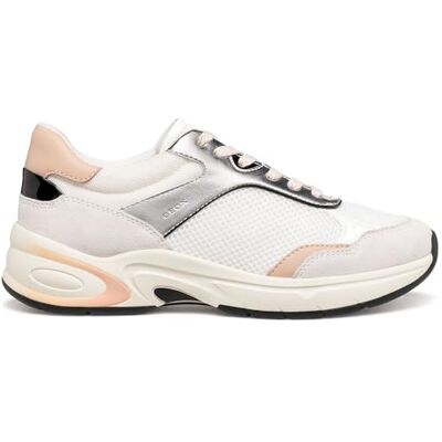 Geox D Zarvia A Sneaker, da Donna, Bianco e Argento, Taglia 38 Geox D Zarvia A Sneaker, da Donna, Bianco e Argento, Taglia 38