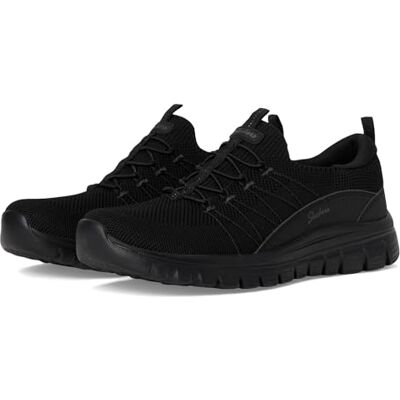 Skechers da Donna, Duraleather in Maglia Nera, 37.5 EU Skechers da Donna, Duraleather in Maglia Nera, 37.5 EU