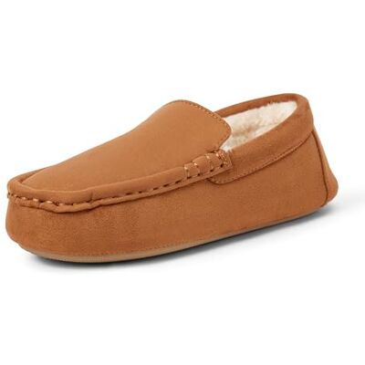 Amazon Essentials Pantofole a mocassino da bambino, marrone, 2 bambini piccoli Amazon Essentials Pantofole a mocassino da bambino, marrone, 2 bambini piccoli