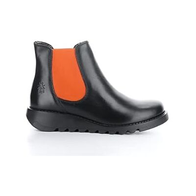 Fly London Women's Salv Chelsea Boots, Black Orange Elastic, 36 EU Fly London Women's Salv Chelsea Boots, Black Orange Elastic, 36 EU