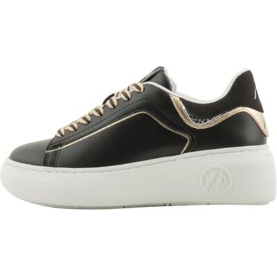 Armani Sneaker da Donna Super, High Sole, Nero Pallido, 40.5 EU Armani Sneaker da Donna Super, High Sole, Nero Pallido, 40.5 EU