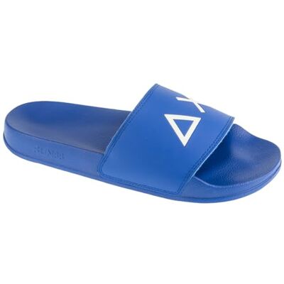SUN68 Slippers Logo, slides da uomo, Blu, 46 EU SUN68 Slippers Logo, slides da uomo, Blu, 46 EU