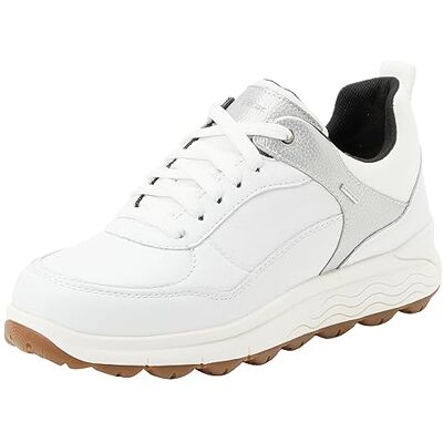 Geox D Spherica 4x4 B Abx, Scarpe da ginnastica Donna, White Silver, 36 EU Geox D Spherica 4x4 B Abx, Scarpe da ginnastica Donna, White Silver, 36 EU